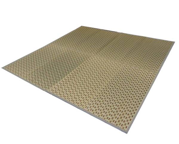 【現品処分】和風 国産 お洒落ラグシリーズ 174×174cm マリオBR 漆島の掛川織り