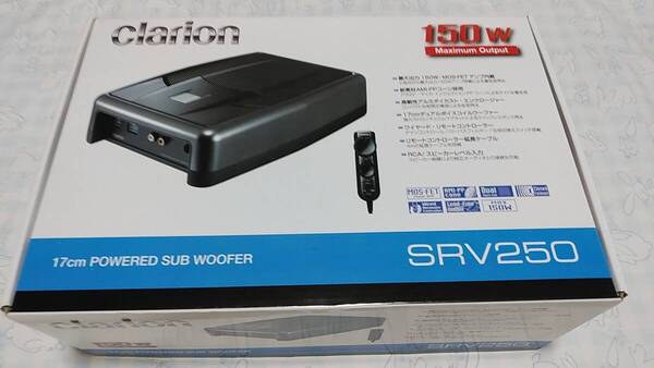 送料込み Clarion クラリオン SRV250 サブウーファー RCAケーブル付き