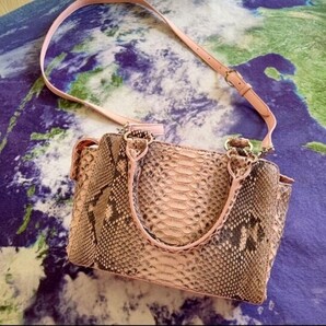 ダイヤモンドパイソン ピンク 可愛い 2way ミニバッグ ハンドバッグ ショルダーバッグ パイソン