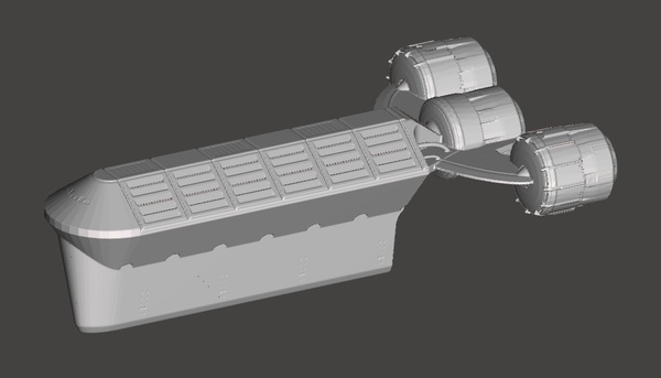 AA-9 コルサント貨物船 難民船 スターウォーズ 3Dプリント AA-9 CORUSCANT FREIGHTER Freighter-Liner STAR WARS 未塗装・未組立 宇宙船