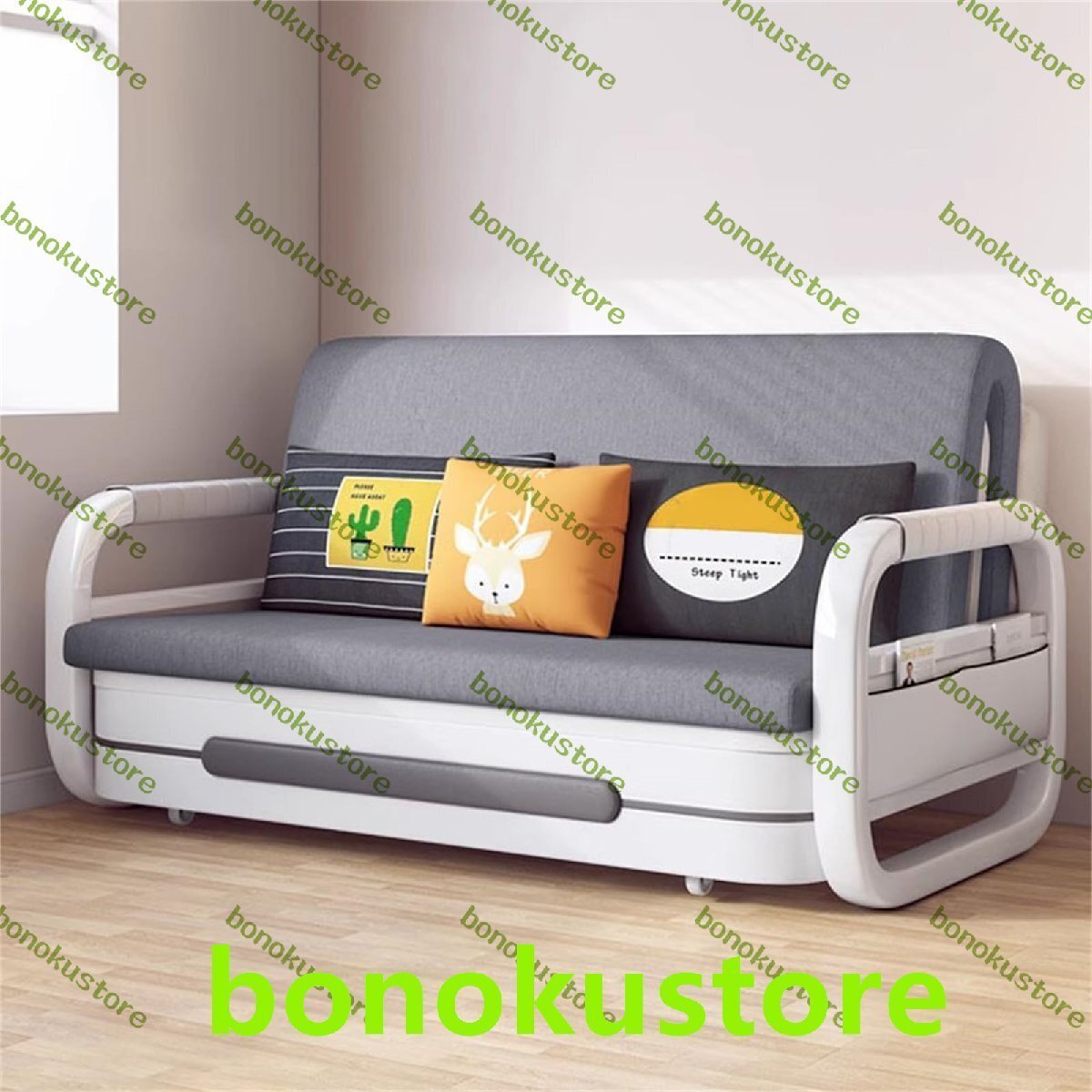 モダンなコンバーチブル布団折りたたみソファベッド 2-in-1多機能スリーパーチ