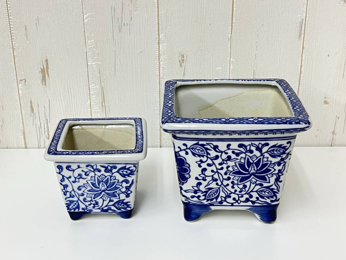 安い染付 植木鉢の通販商品を比較 | ショッピング情報のオークファン