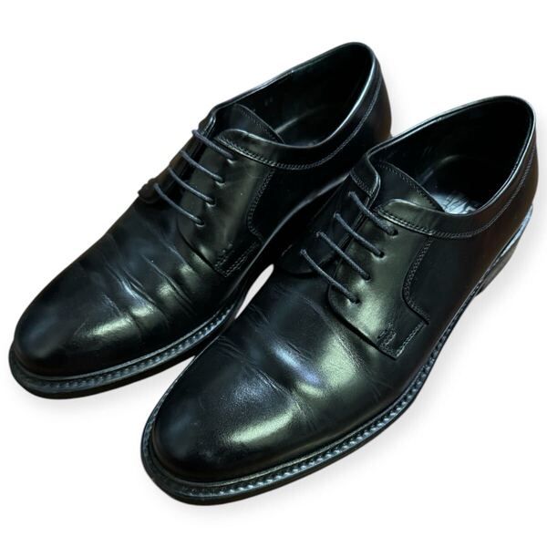 Salvatore Ferragamo フェラガモ LAVORAZIONEライン 本革 プレーントゥ シューズ ブラック 7EE