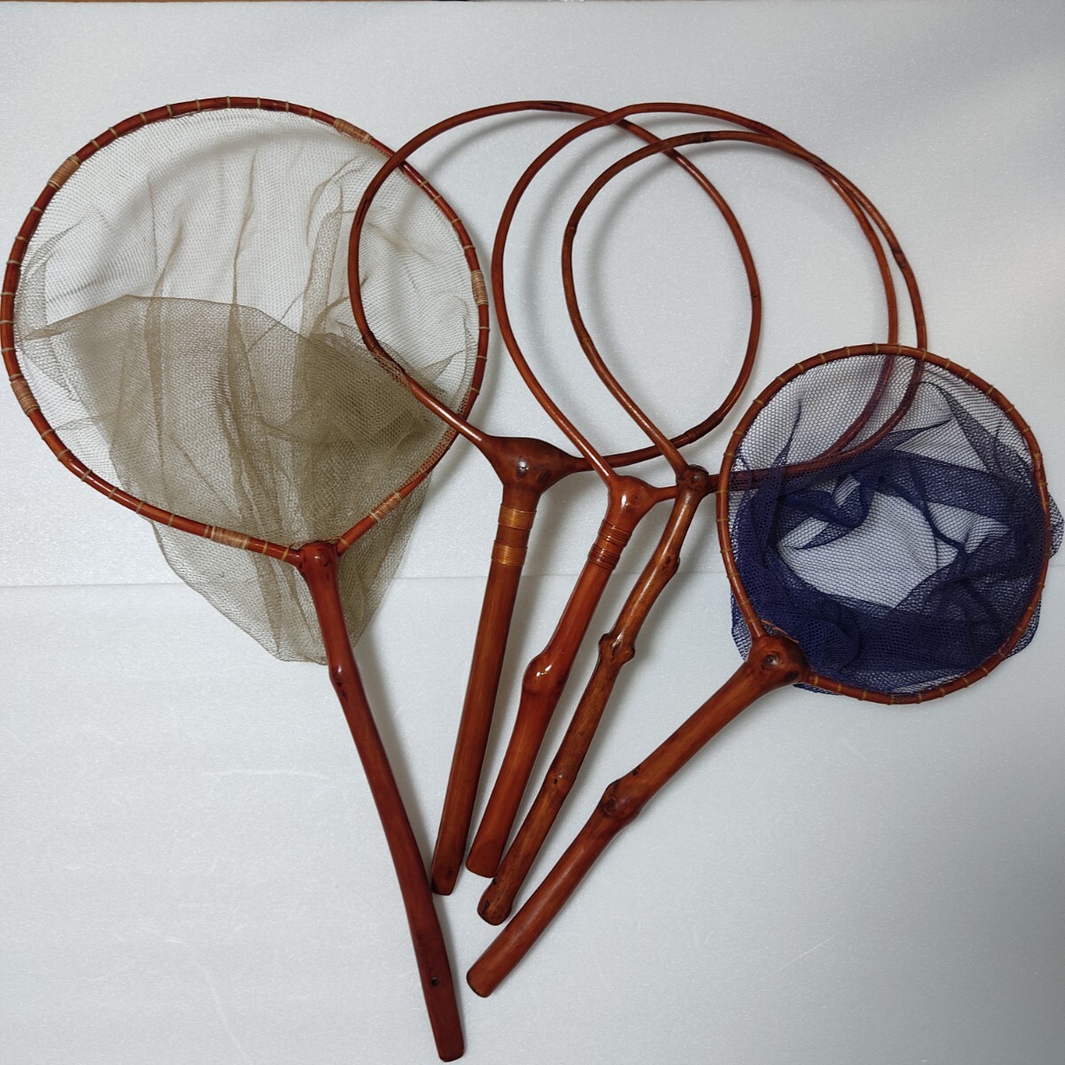 天然木 手作り 36cm 鮎ダモ 鹿角 テクノメッシュ