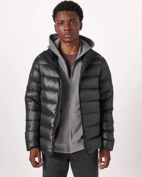 即決新品 Abercrombie&Fitch メンズアバクロ ダウンジャケット ブラック XSサイズ Mサイズ相当 アバクロ