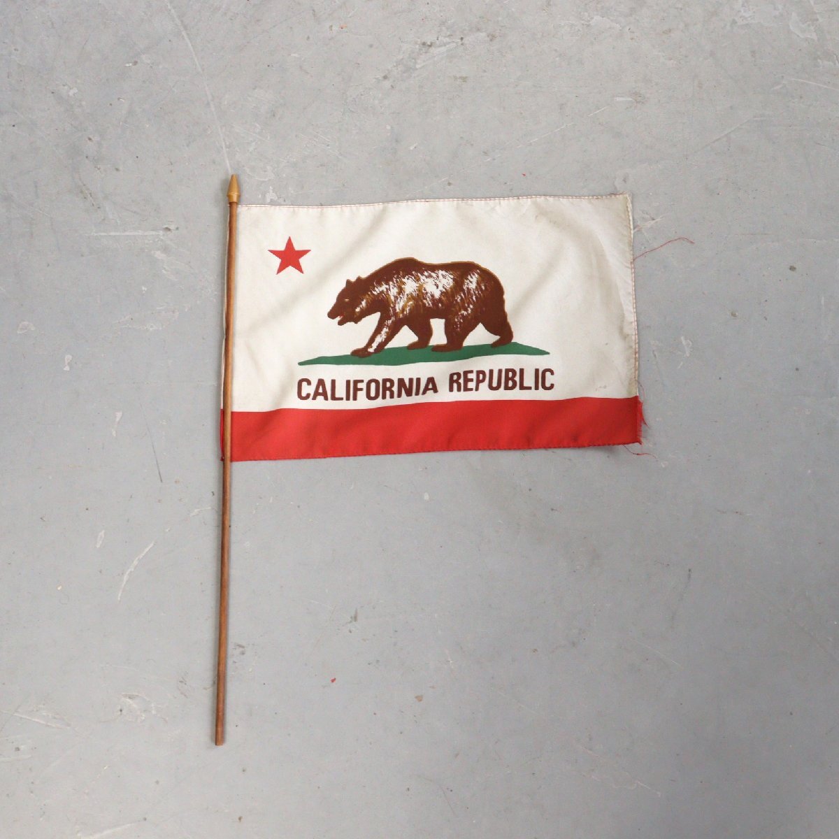 希少BIG！60s〜70s カリフォルニア州旗フラッグ実物USAヴィンテージ