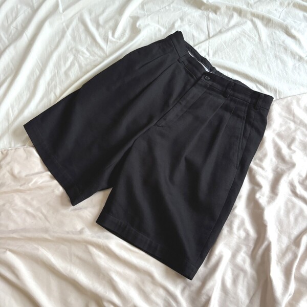 ★COMMEdesGARCONSHOMME コムデギャルソン 黒 ショートパンツ★2タック ワイドショーツ ブラック 検 JUNYAWATANABE ジュンヤワタナベ