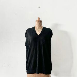 【美品】SOIL リネンVネックベスト バックリボン
