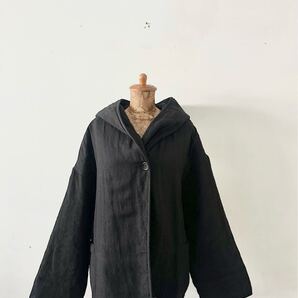 【美品】SOIL WOOL LINEN PLAIN WITH QUILTED LINING HOODED JACKET サイズ2 コート アウター ジャケット