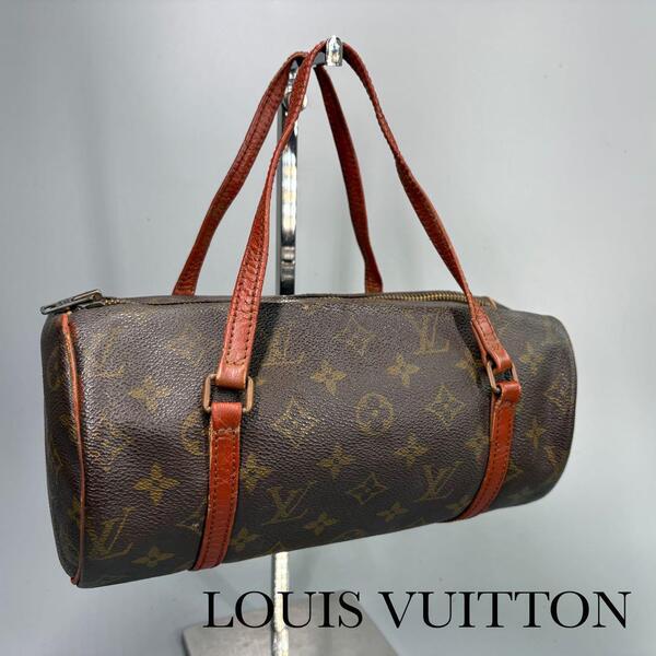 美品・希少モデル LOUIS VUITTON ルイヴィトン パピオン30 ハンドバッグ PVC ミニボストン レザー PVC モノグラム M51385