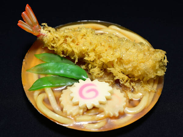 食品サンプル 天麩羅うどん