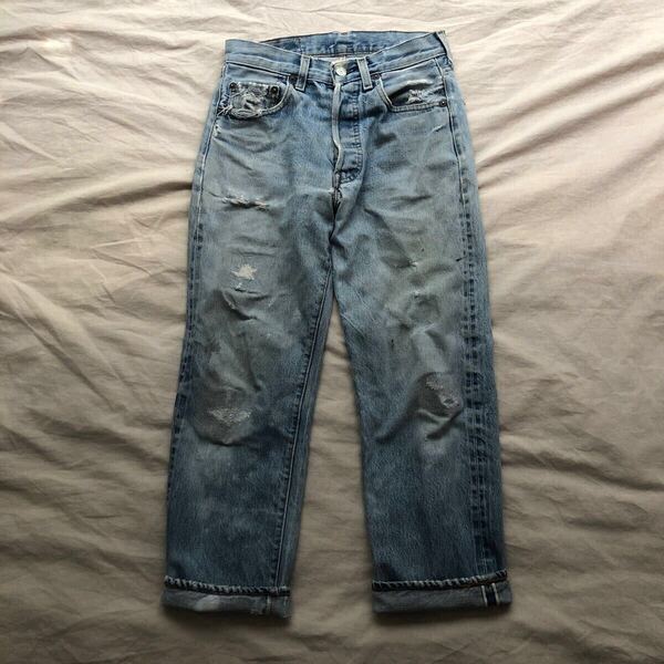 levis 501 デニムパンツ ビンテージ USA製 赤耳 W28 L28