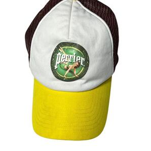 Perrier キャップ VINTAGE イエロー 企業 ペリエ メッシュキャップ