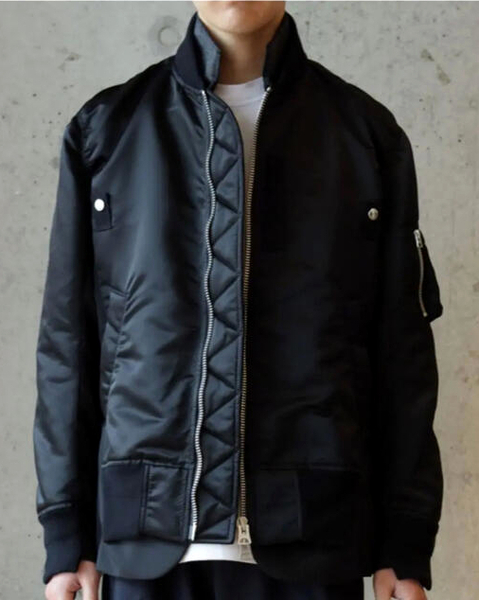 【着用3回】sacai☆Suiting blouson MA-1ジャケット サイズ1 21-02457M サカイ