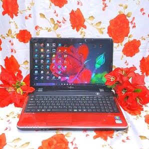 最新Win11搭載/大人気レッド色/メモリ8GB/オフィス/動画編集/テレワーク