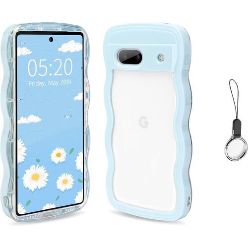 HILEGENER Google Pixel 6A か 保護 ワイヤレス充電対応 Pixel 6A-シエラブルー 744