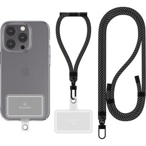 Sinjimoru 2本 タグパッチ改良 スマホストラ ulder Strap set Carbon Black 474
