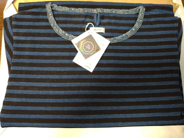 新品未着用 BORDER CREW INDIGO L/S DK.INDIGO Size1 2014AW