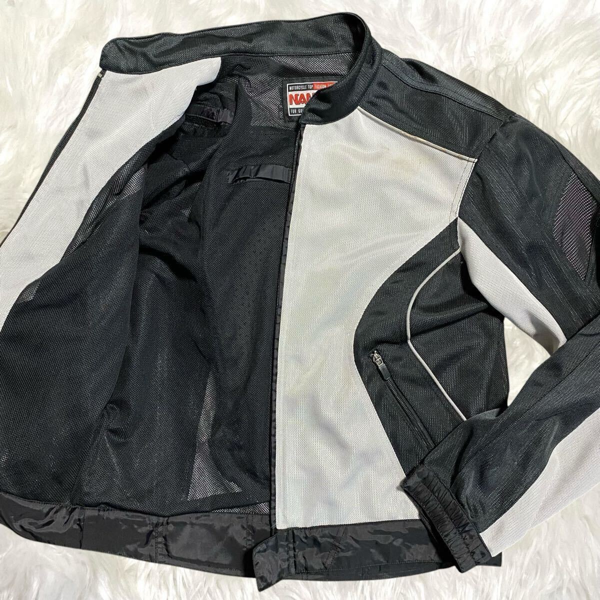 大きいサイズLL!! NANKAI ナンカイ バイクジャケット メッシュ ブラッ