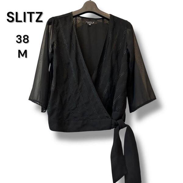 【美品・1点のみ】SLITZ ブラック ボレロ カーディガン ショート丈 M