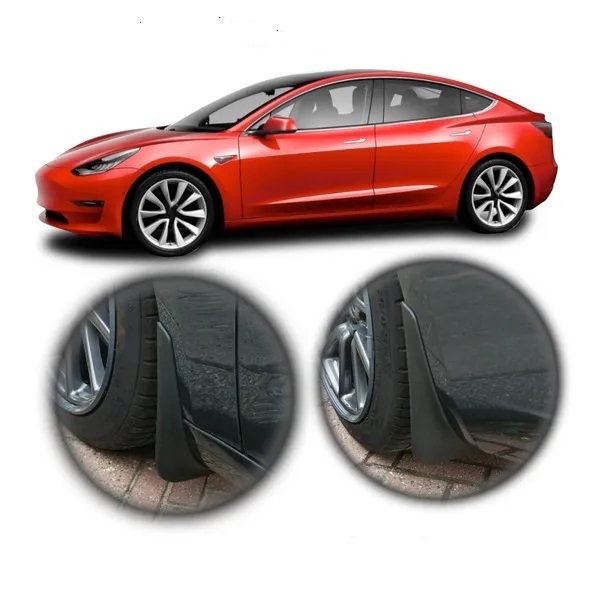 ☆彡新品☆彡 テスラ モデル3 マッドガード 泥除け 衝撃に強い 無塗装 TESLA MODEL3 1台分