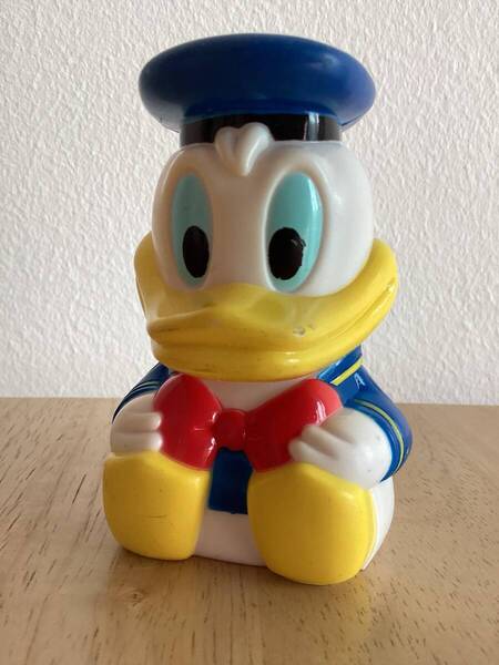 当時物 ドナルドダック 貯金箱 昭和レトロ ビンテージ DISNEY ディズニー ソフビ マスコット フイギュア 人形