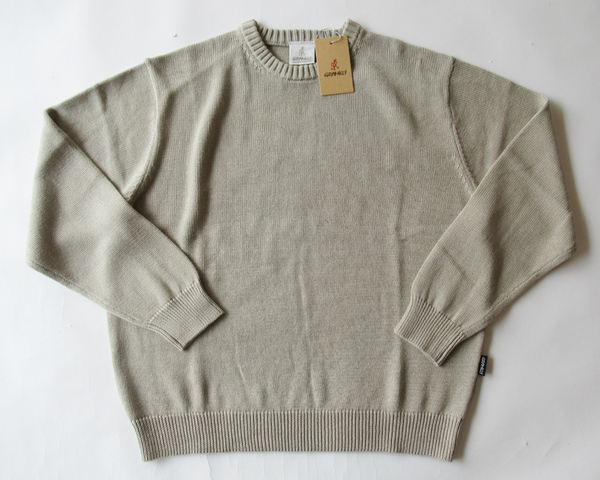2025ss GRAMICCI KNIT CREW サイズL ナチュラル リネンコットンニット/グラミチイージーパンツ