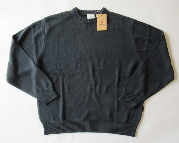 2025ss GRAMICCI KNIT CREW サイズXL ブラック リネンコットンニット/グラミチイージーパンツ