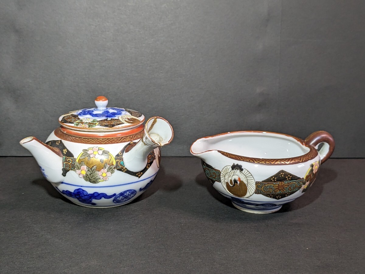 茶道具 煎茶器 九谷焼 直作 染付 湯呑 10客 - メルカリ