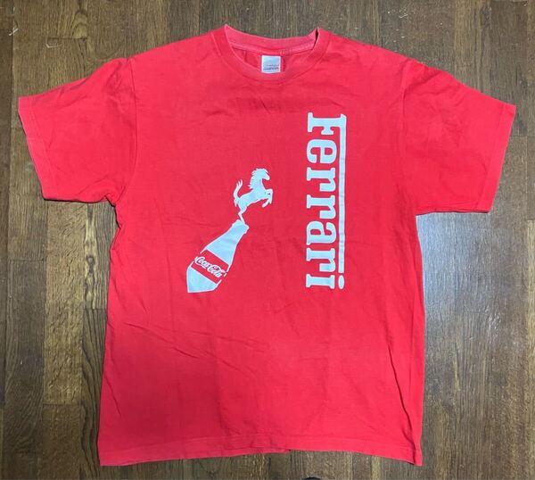 Ferrari コカ・コーラ コラボ 33HR 半袖Tシャツ 赤 Lサイス