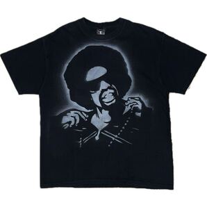 古着 Mac Dre Airbrush Stencil Tシャツ 半袖 黒 ブラック 半袖Tシャツ マックドレ ラッパー ヒップホップ L Hanes ヘインズ ビーフィー