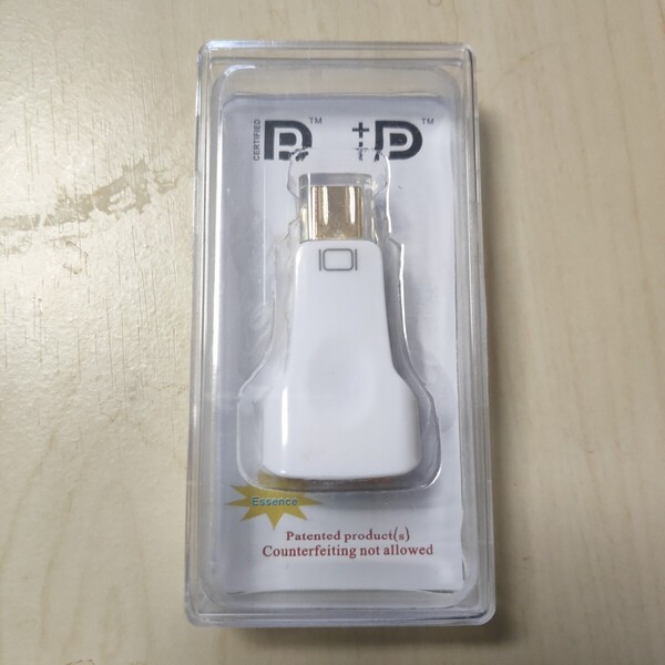 ◎mini DisplayPort to VGA 変換アダプタ ホワイト Display Port ディスプレイポート 変換コネクタ
