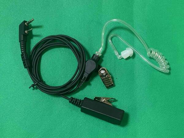 ★最後の一つ!新品 未使用品★ KENWOOD ケンウッド(トリオ)無線機用 2ピース型 透明チューブイヤホンマイク 胸元用(PTT付)