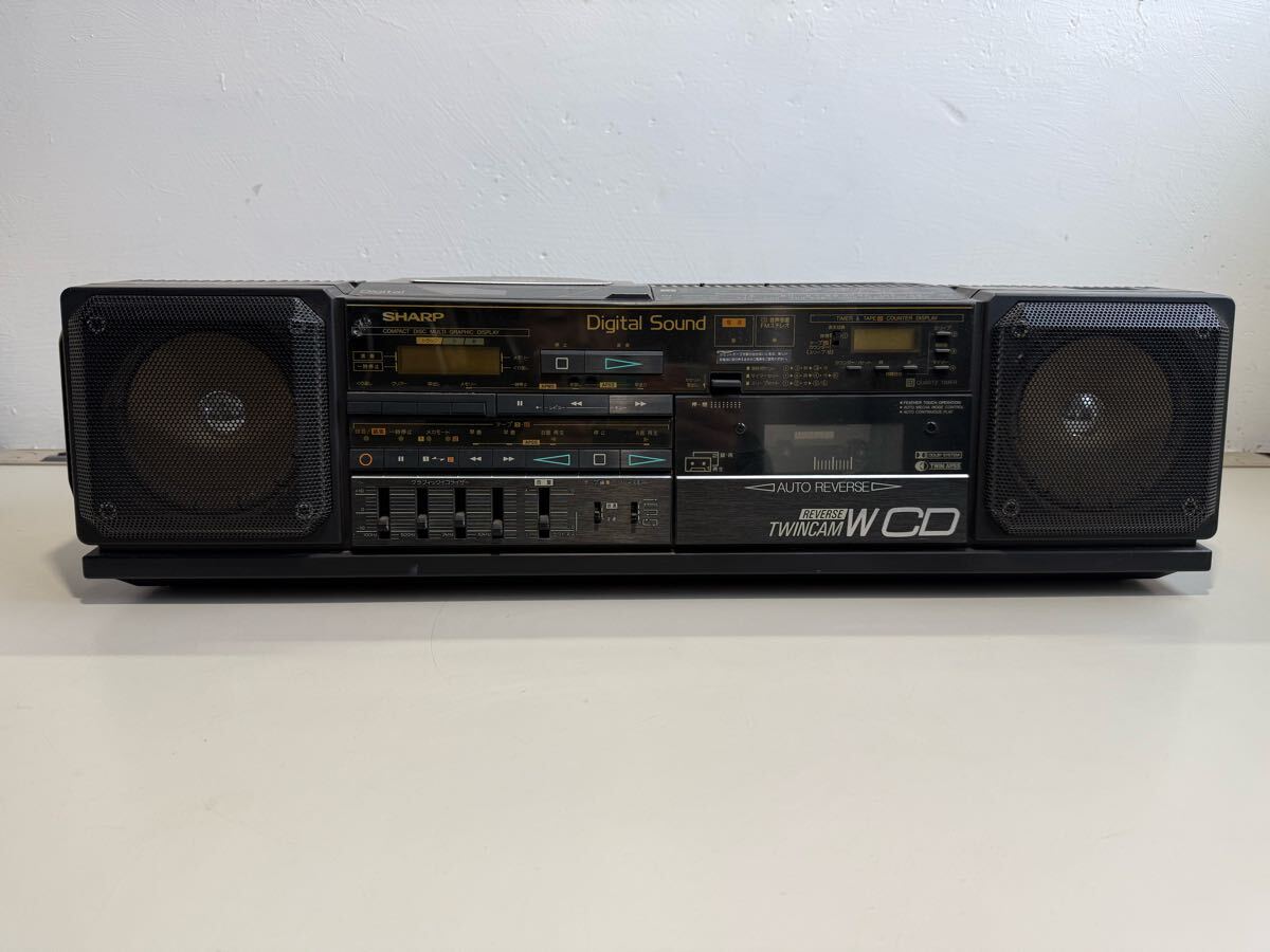 シャープ QT-10R SHARP ラジカセ 昭和 レトロ 実働 ナウなヤング