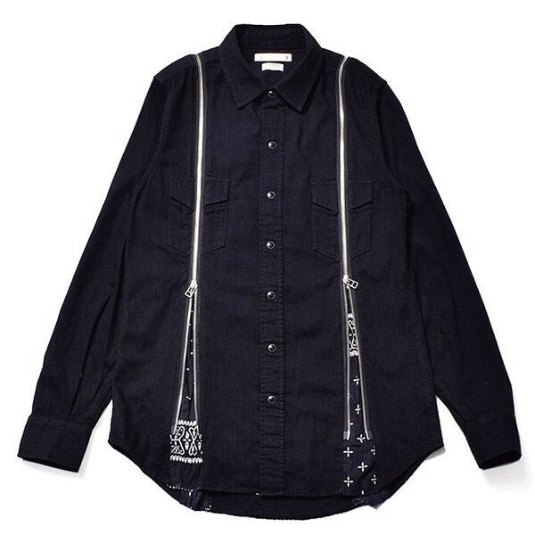 OLD PARK / オールドパーク】Oversized Riders Shirts ”Military