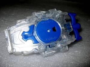 USED美品 ホンモノ(TOMY凸刻印)【BEYBLADE BURST】ベイブレードバースト 左回転ベイ用【(ラメ入り) ベイランチャーL (クリアホワイト色)】(