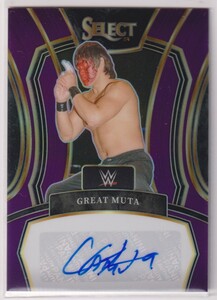 Great * Muta . глициния .. автограф автограф WWE GREAT MUTA AUTO 2024 PANINI SELECT Purple PRIZM AUTOGRAPH SIGNATURES /35 листов ограничение New Japan