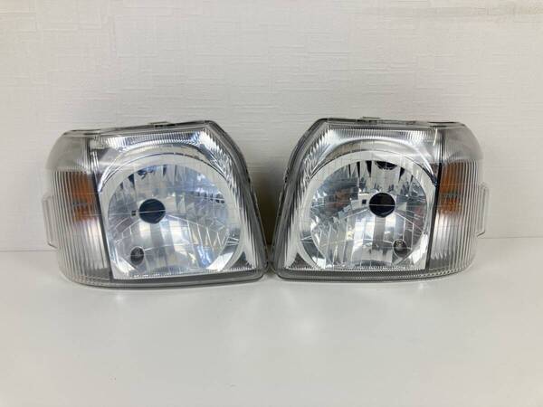 美品 割れ無 HH5 前期 アクティ 純正 ハロゲン ヘッドライト 左右セット レベ無 100-22335 HM1 バモス HJ1 ホビオ A094
