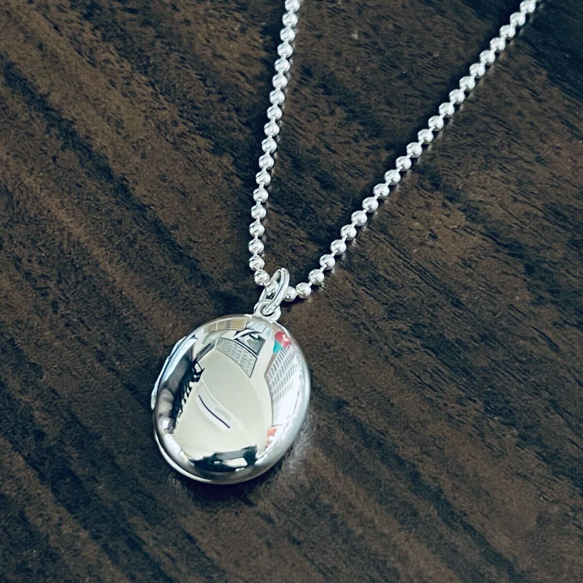 VINTAGE TIFFANY & CO. Engine Turned Locket Pendant Long