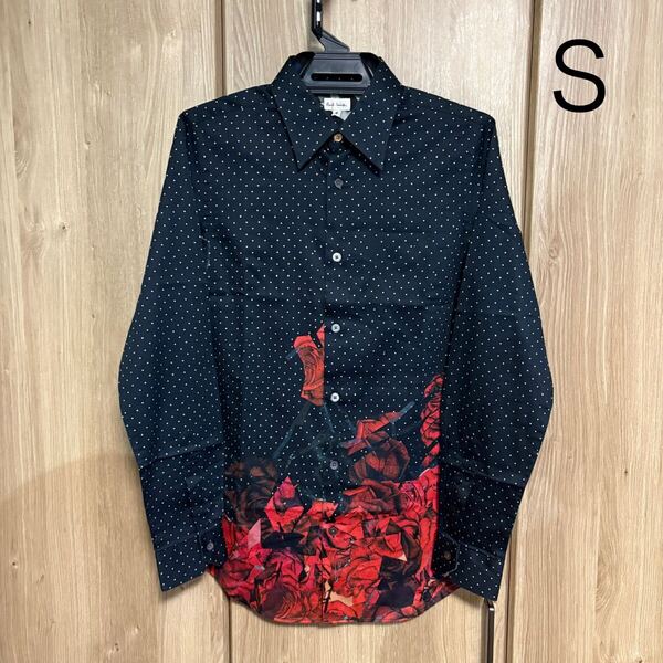 1002 paul smith ポールスミス 長袖花柄薔薇シャツ S