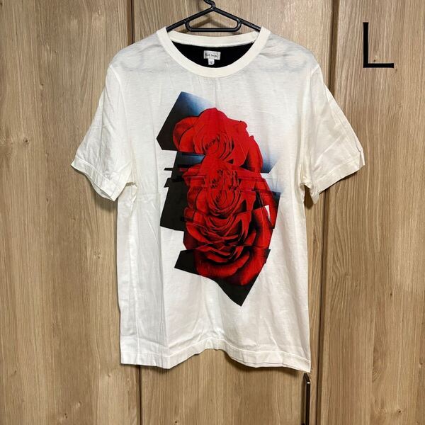 1006 paul smith ポールスミス 半袖花柄薔薇Tシャツ L