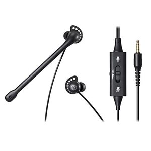 オーディオテクニカ ATH-202COM BK インナーイヤーヘッドセット PC/PS4/PS5/Switch/Xbox One/ 3.5mmステレオ4極