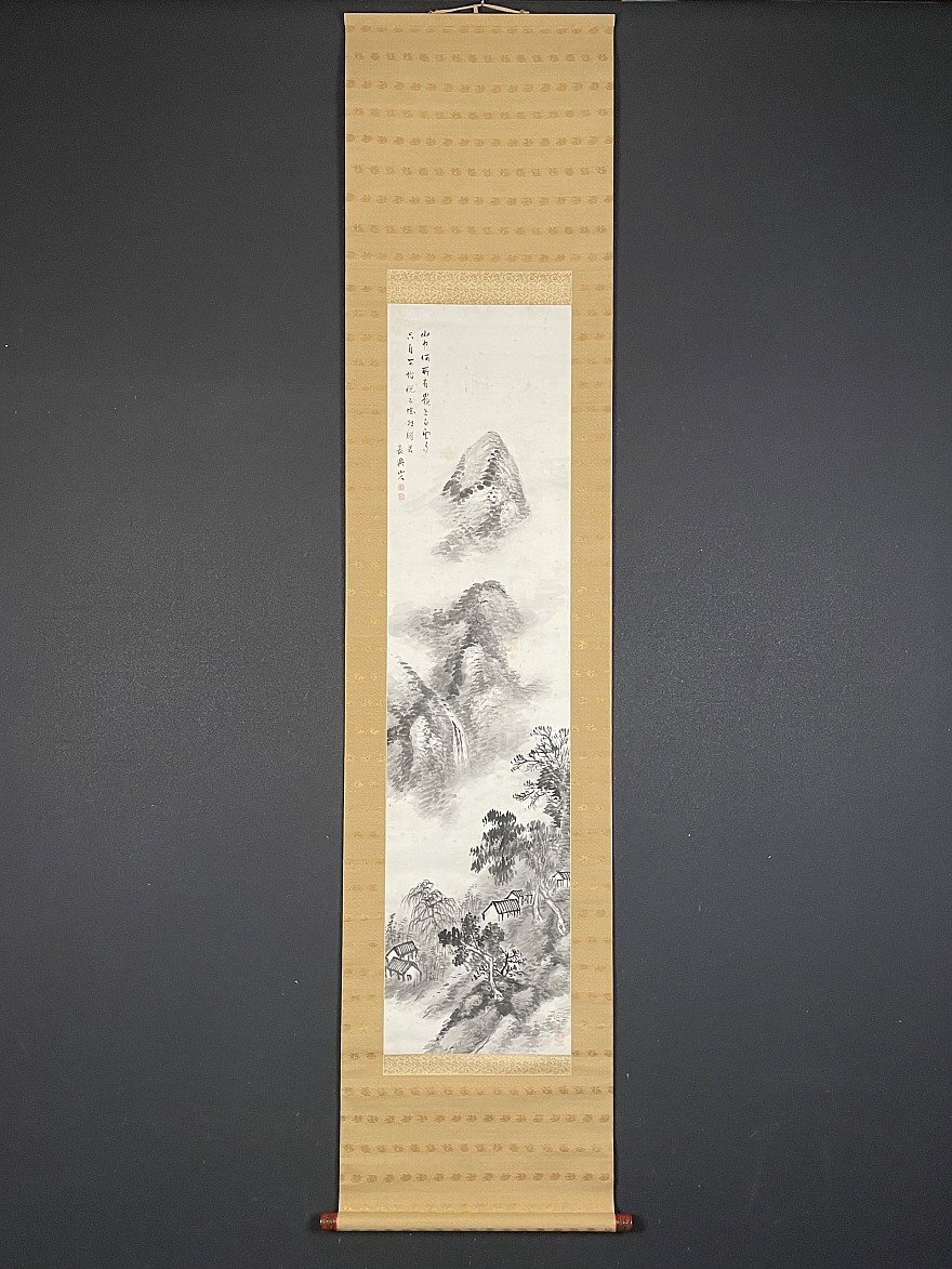 【25％OFF】 【真作】掛軸　小室翠雲　梅に八哥鳥　文展審査員　逸品　合箱入　P14 絵画