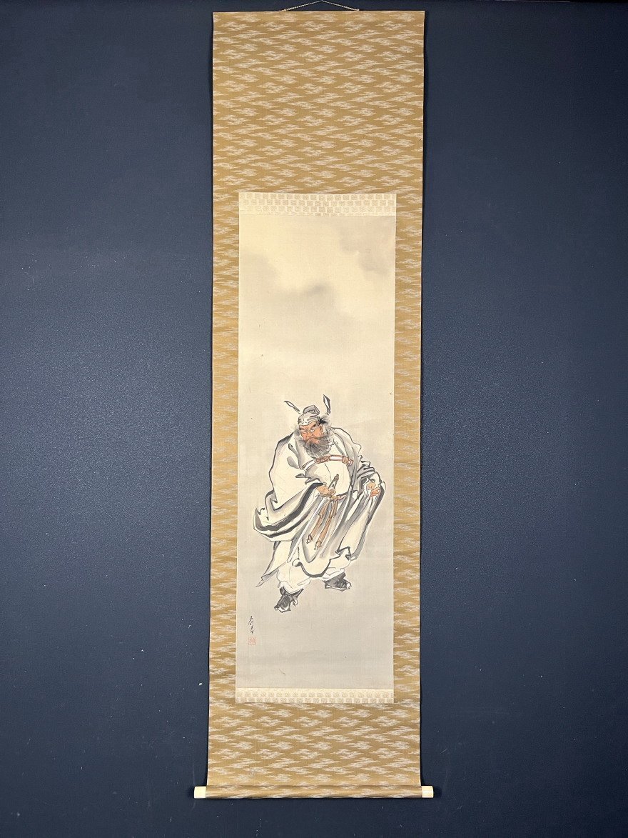 岸田哲弥 『鍾馗と鬼』 肉筆 - 北海道画廊