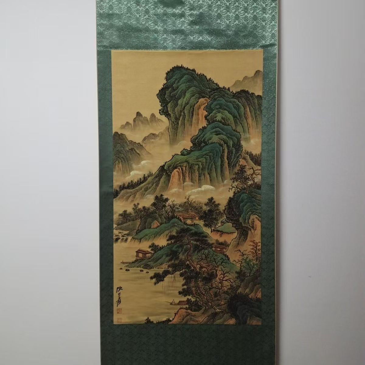 真作】/三好天山/山水画賛/杉識箱付/布袋屋掛軸HF-461 (2025年 真作】/三好天山/山水画賛/杉識箱付/布袋屋掛軸HF-461 (2025年