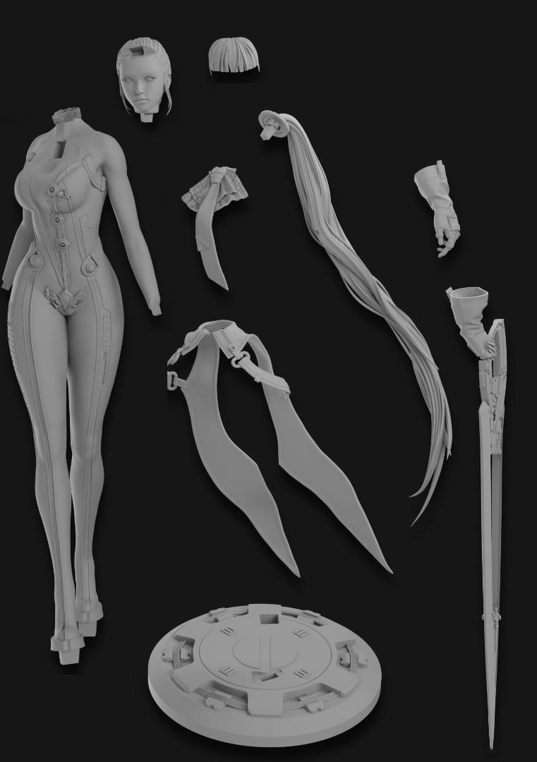 未塗装未組立 イブ ステラーブレイド フィギュア ガレージキット