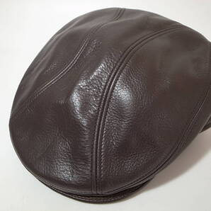 【送料無料 即決】New York HatニューヨークハットNewYorkHat USA製 Lamba 1900 Leatherレザー素材 本革製 ハンチング 茶ブラウン L/XL新品