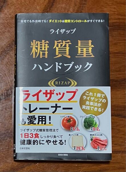 ライザップ 糖質量ハンドブック RIZAP 公式ダイエット参考書 糖質コントロール 中古 美品 持ち歩ける減量本 送料無料