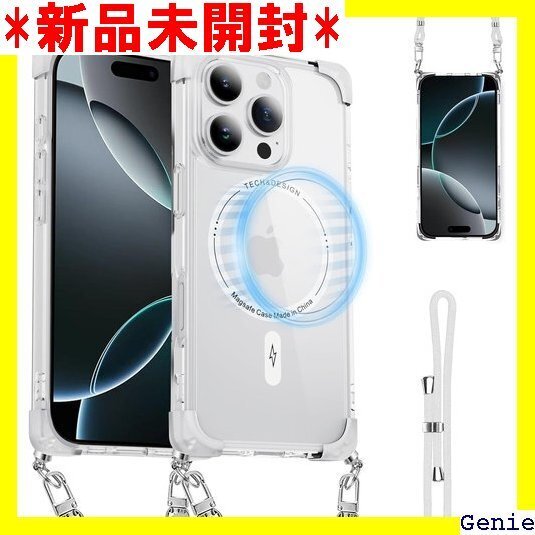 For iPhone 16 Pro ケース クリア シ 斜めがけ 調節可能なショルダー人気 携帯カバー クリア 89