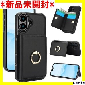 iPhone 16 ケース 手帳型 アイフォン16 ケ ル おしゃれ 耐衝撃 RFIDブロック機能 - ブラック 21